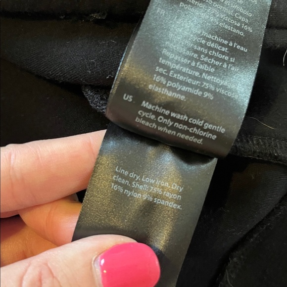 COS Black Neoprene Full Zip Bomber Jacket Sz M - Picture 7 of 7